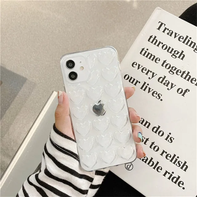 Classic Design 3D Love Heart Phone Case for iPhone