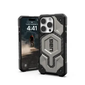 UAG Monarch Pro MagSafe Case - Apple iPhone 16 Pro - Titanium (UAG-I16PR-MPMCF) Luxury Build Trendy Pattern