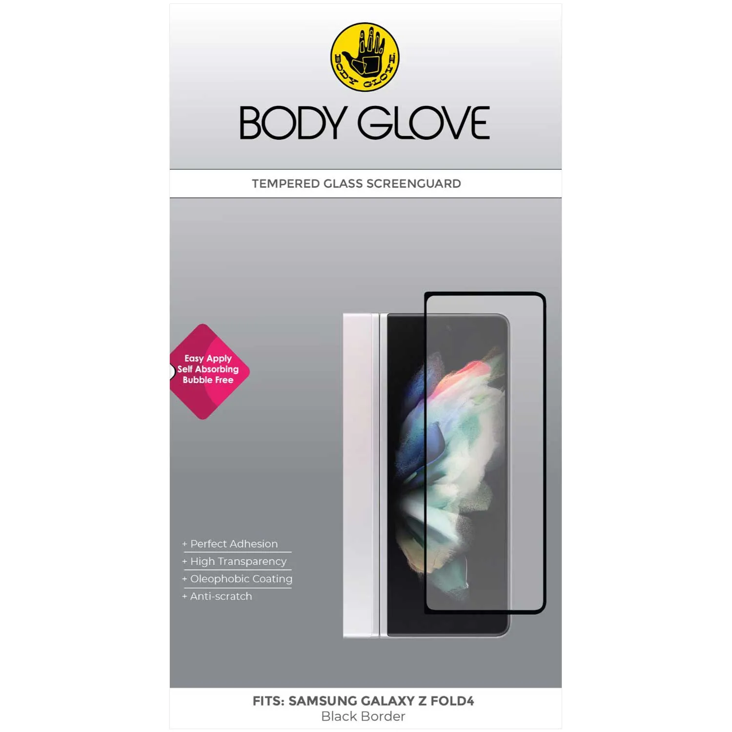 Mobile Screen Protector Body Glove Tempered Glass Front Screen Protector - Samsung Galaxy Z Fold4
