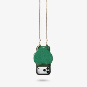 Sporty Appeal Scratchproof Surface Heart Chain Kit- Wallet Phone Case with Chain Supporting Wireless Charging