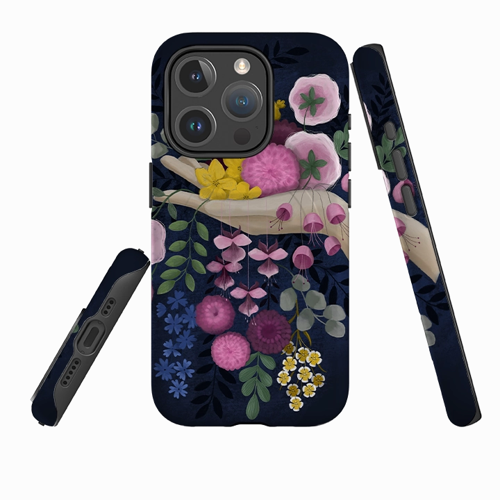 Modern Pattern Style iPhone MagSafe Tough Case - Flower Hand By Bex Parkin