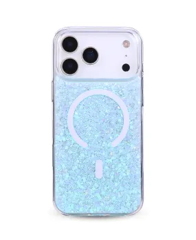 Aquamarine Disco MagSafe Phone Case Fashion Look Hybrid Texture Layer