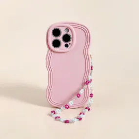 Beaded Phone Strap - Petal Chain Skiing