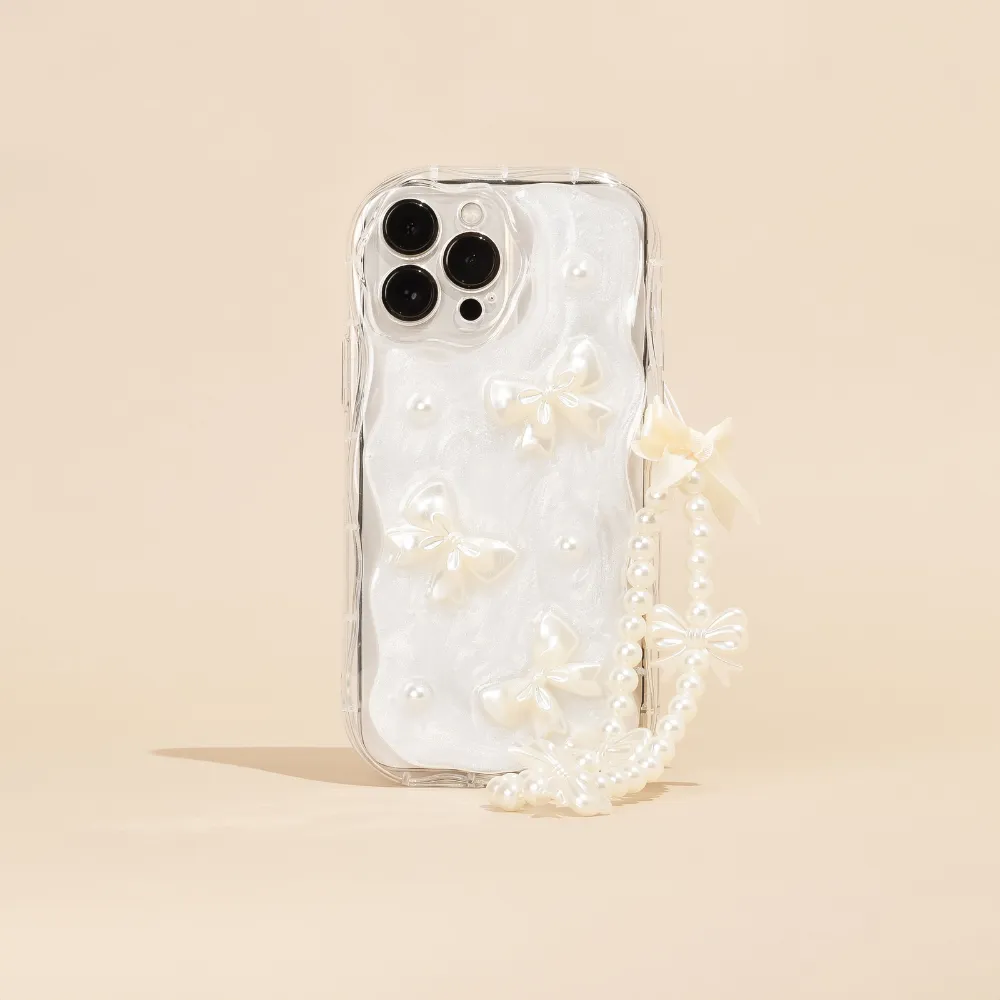 Stylish Strap Beaded Phone Strap - Soft Girl Coquette