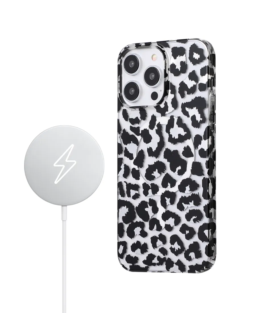 Black Leopard MagSafe Phone Case Luxury Feel daily protection