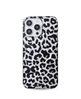 Black Leopard MagSafe Phone Case Glossy Texture Stylish Layer