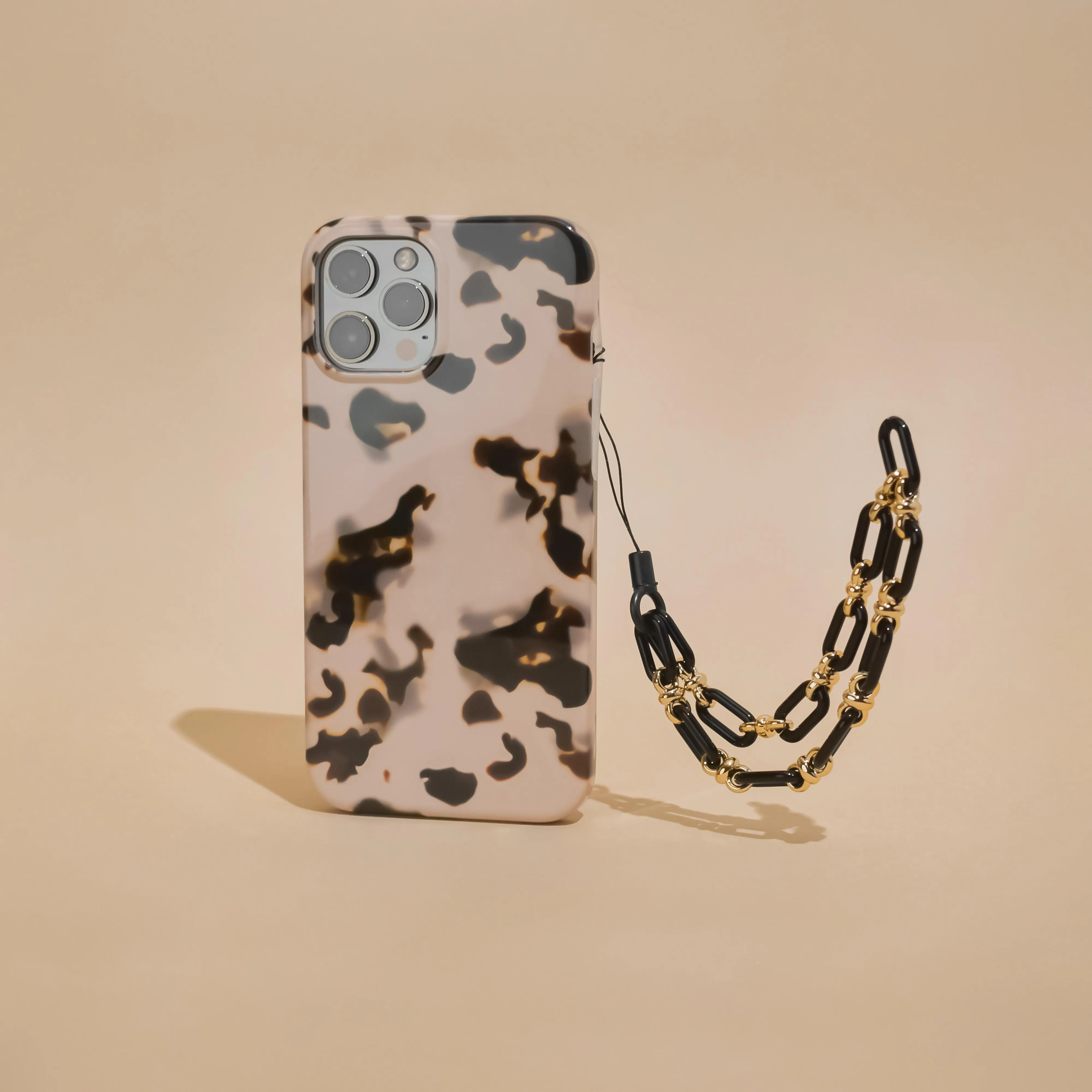 Black Link Phone Strap Durable