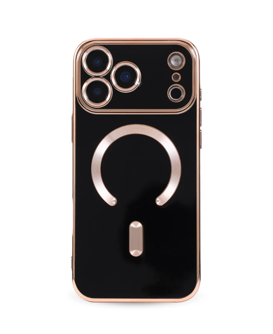 Raised Bezels Black Luxe MagSafe Phone Case