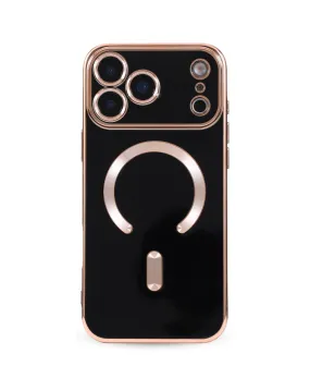 Raised Bezels Black Luxe MagSafe Phone Case