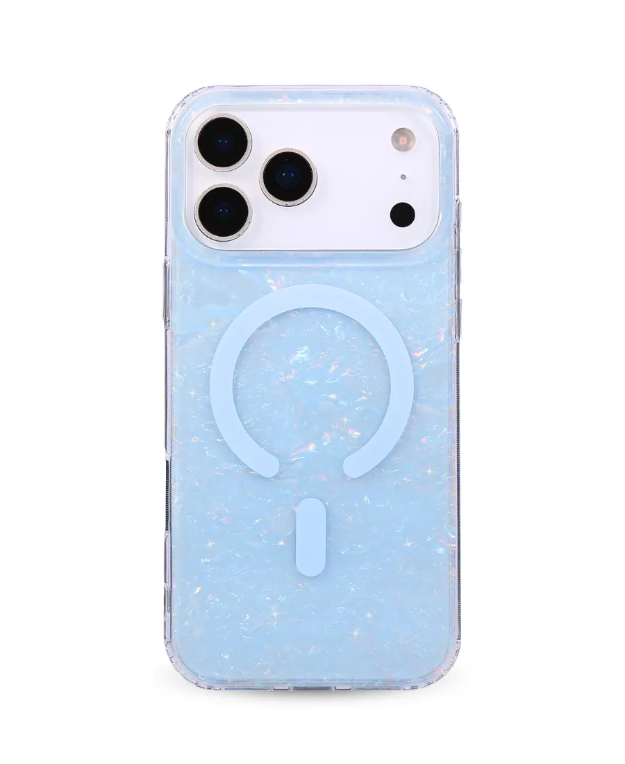 Vivid Design Texture Blue Mother of Pearl MagSafe Phone Case