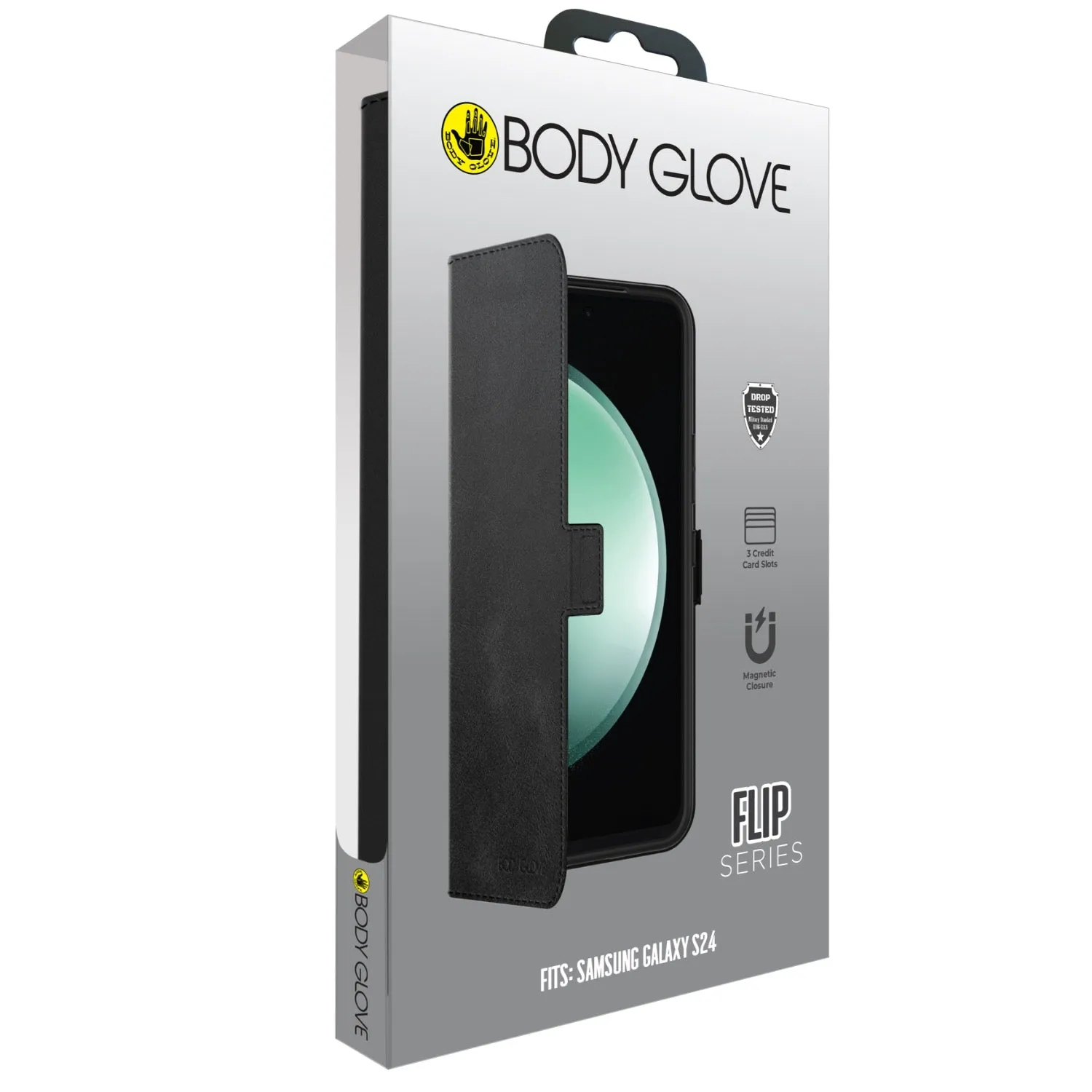 Premium Protection Rugged Finish Body Glove Flip Series - Samsung Galaxy S24 - Black