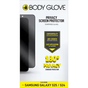 Body Glove Privacy Tempered Glass Screen Protector - Samsung Galaxy S25 - Black Border (BGSGPTG-GXS25) kids safe screen protector soft edge screen protector