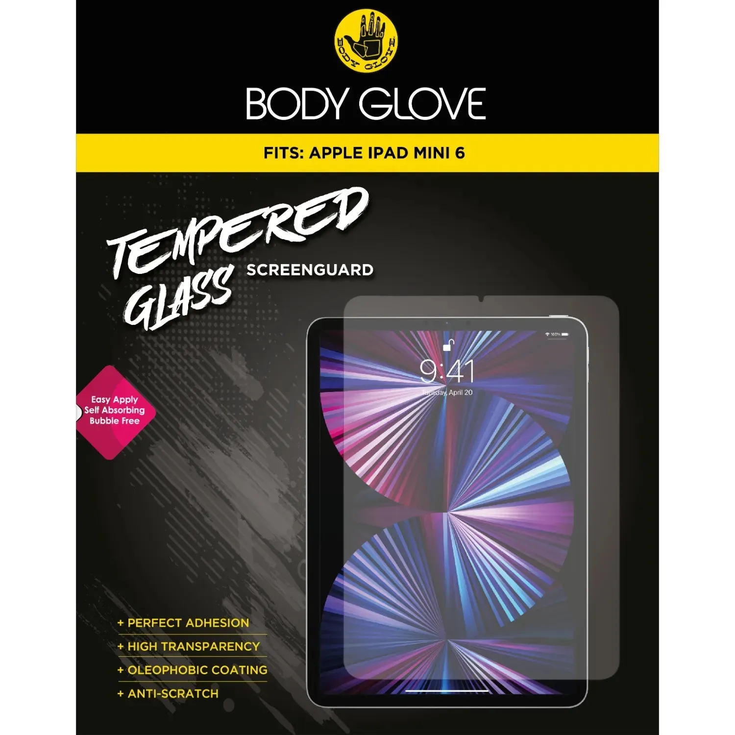 Body Glove Tempered Glass Screen Protector - Apple iPad Mini 6 HD Protection Film Screen Protector Film