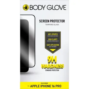Body Glove Tempered Glass Screen Protector - Apple iPhone 16 Pro - Black Border (BGSGFGTG-I16PRB) LG Protector