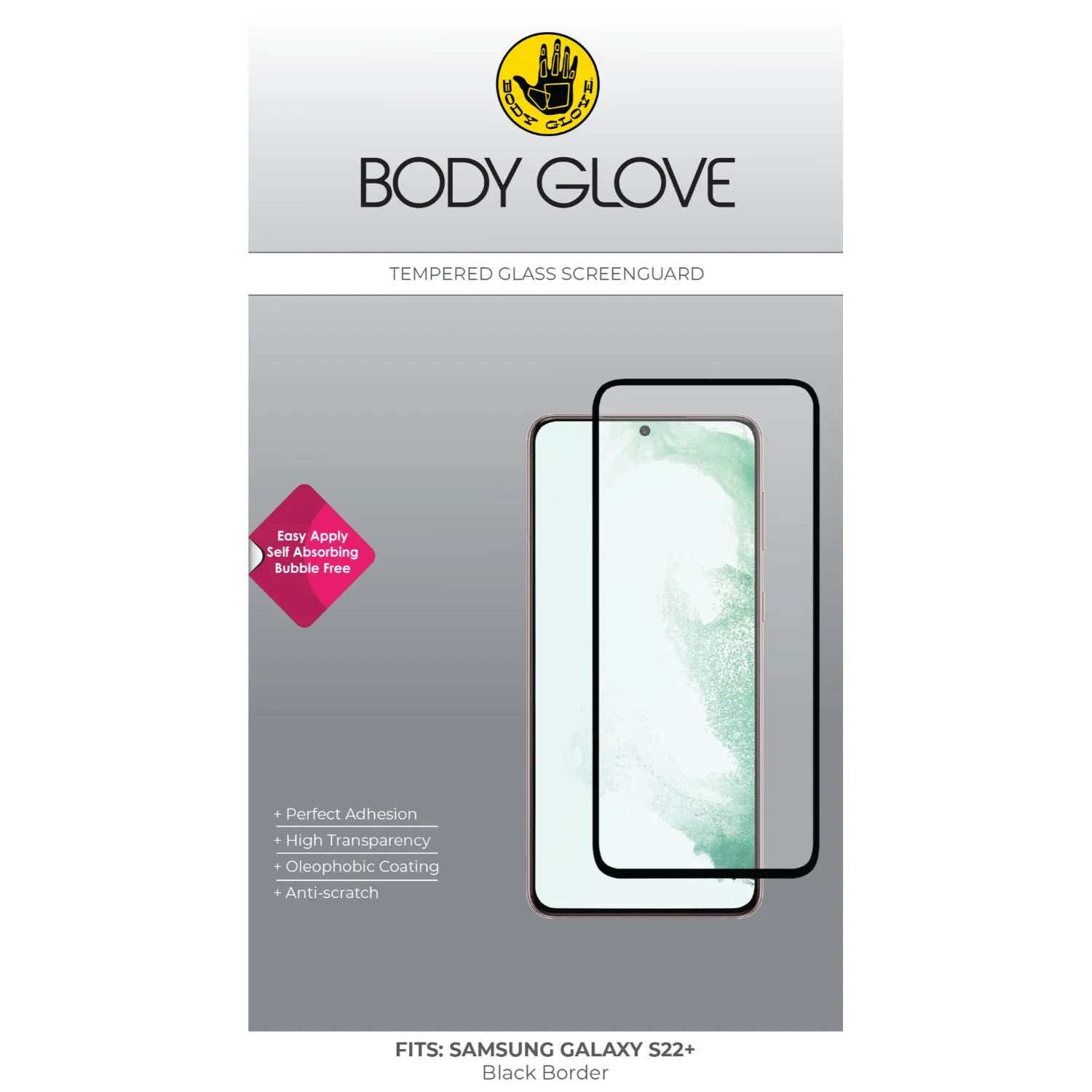 Body Glove Tempered Glass Screen Protector - Samsung Galaxy S22  Nano Shield Ultra Ultra-Clear Glass