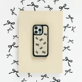 Boucle Bows Phone Case Matte Design Texture