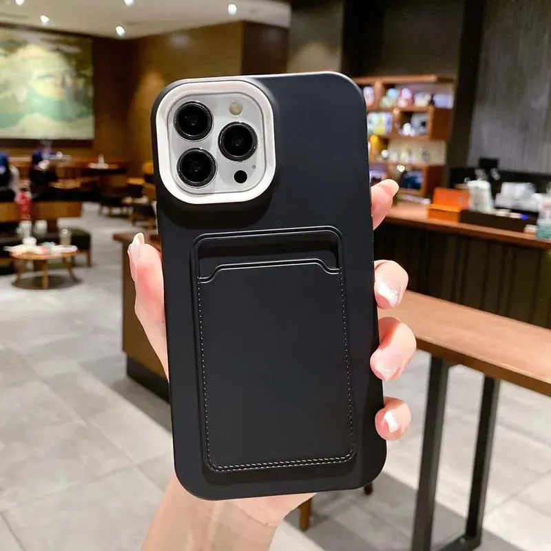 Sporty Design Bright Colour Silicone Card Holder Phone Case For iPhone 13 | 14 | 15 Models