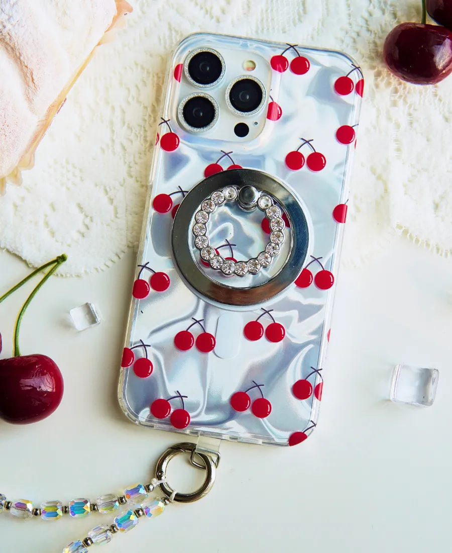 Cherry On Top MagSafe Phone Case Clear Edge Button Cover