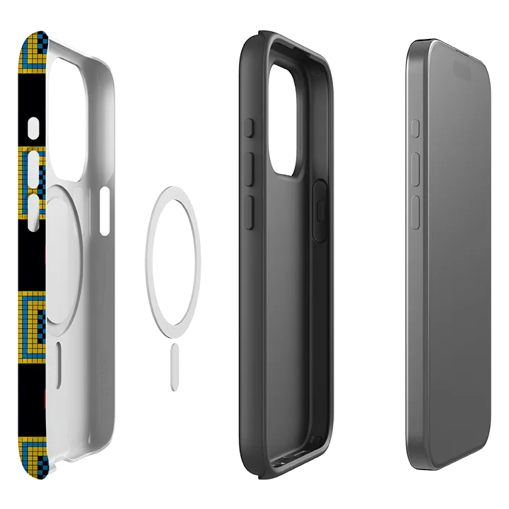 Hybrid Pattern Compact Shape iPhone MagSafe Tough Case - Chequers By Cressida Bell