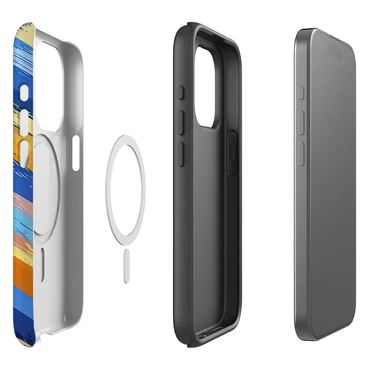 Flexible Edge iPhone MagSafe Tough Case - Technicolour Stripes