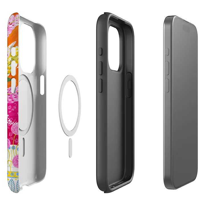 Durable Edge Texture Smooth Outline iPhone MagSafe Tough Case - RabbitLupins By Bex Parkin