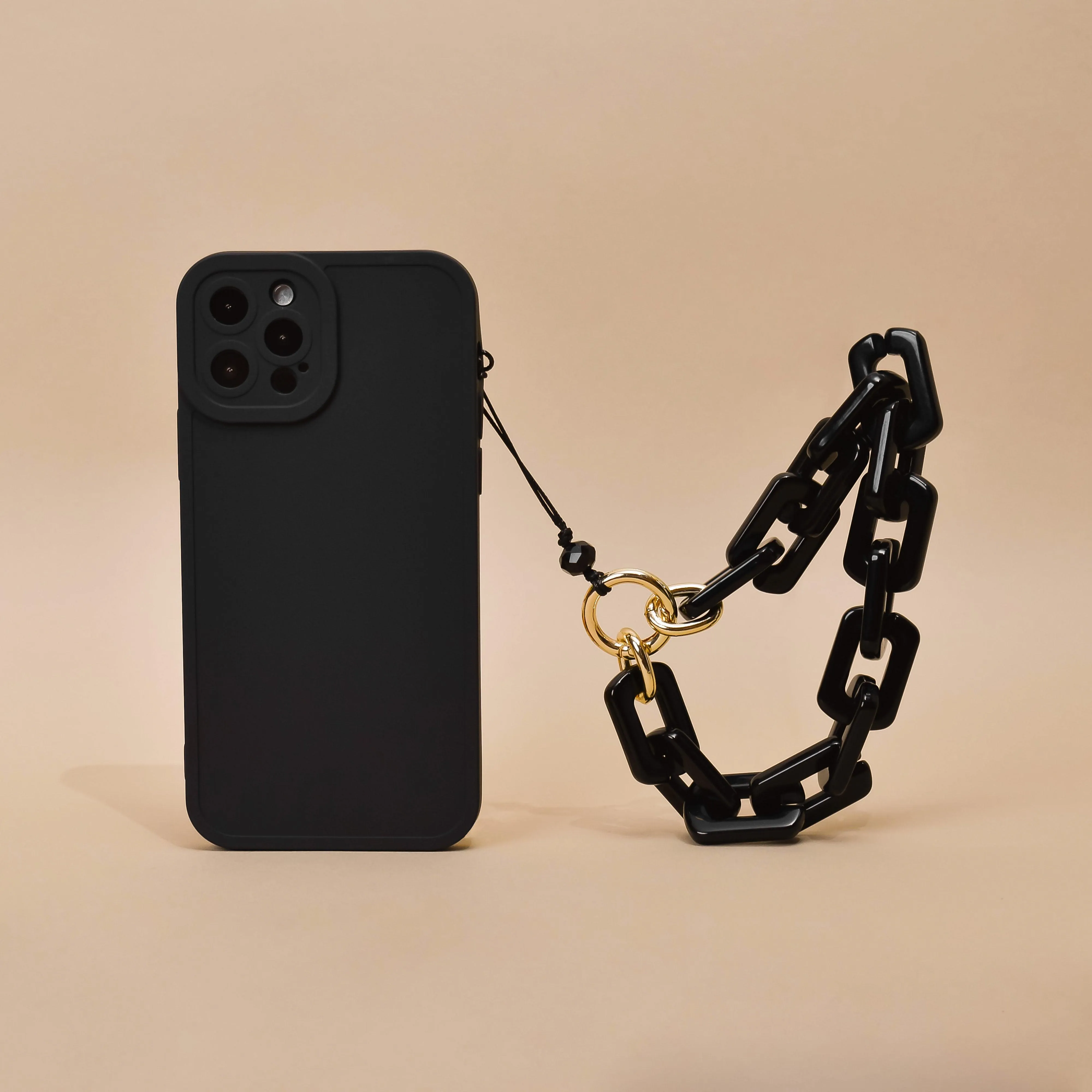 Adventure Use Chunky Chain Phone Strap - Black