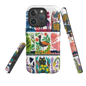 Elegant Texture Layer Smooth Layer Texture iPhone MagSafe Tough Case - Folk Colour By Tracey English