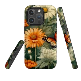 Comfort Fit Minimal Grip iPhone MagSafe Tough Case - Butterfly Daisies IV