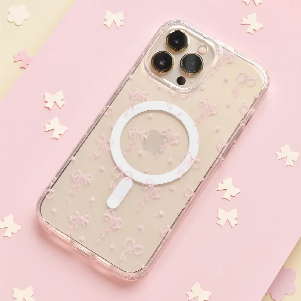 daily protection Hybrid Grip Clear MagSafe? Phone Case - Dainty Bows