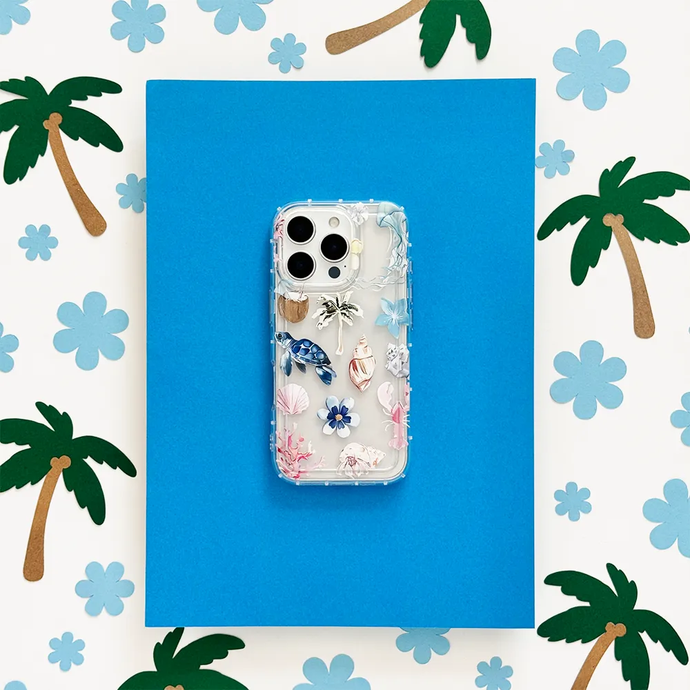 Clear Phone Case - Beach Girl Summer Shock Resistant Build
