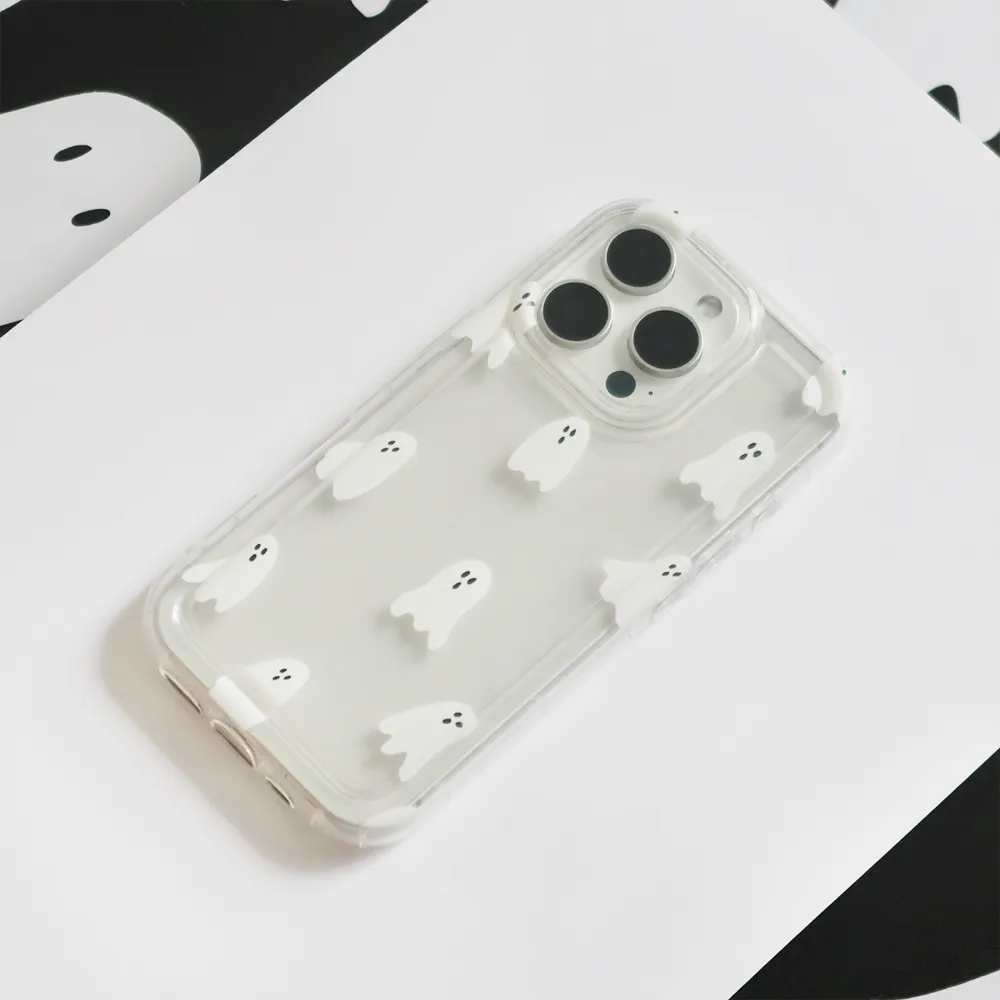 Clear Phone Case - Cute Ghosts Anti Shock Layer