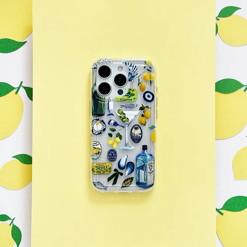 Clear Phone Case - Martini Coast Minimal Texture Casual Texture