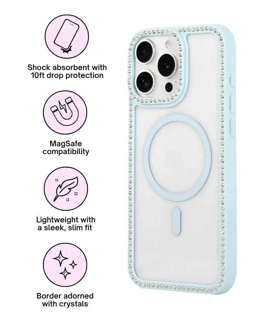 Drop Protection Creative Form Sky Blue Glow MagSafe Phone Case