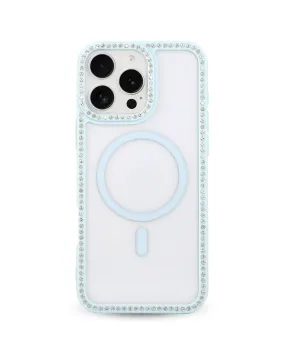 Sky Blue Glow MagSafe Phone Case Modern Accent Sleek Appearance