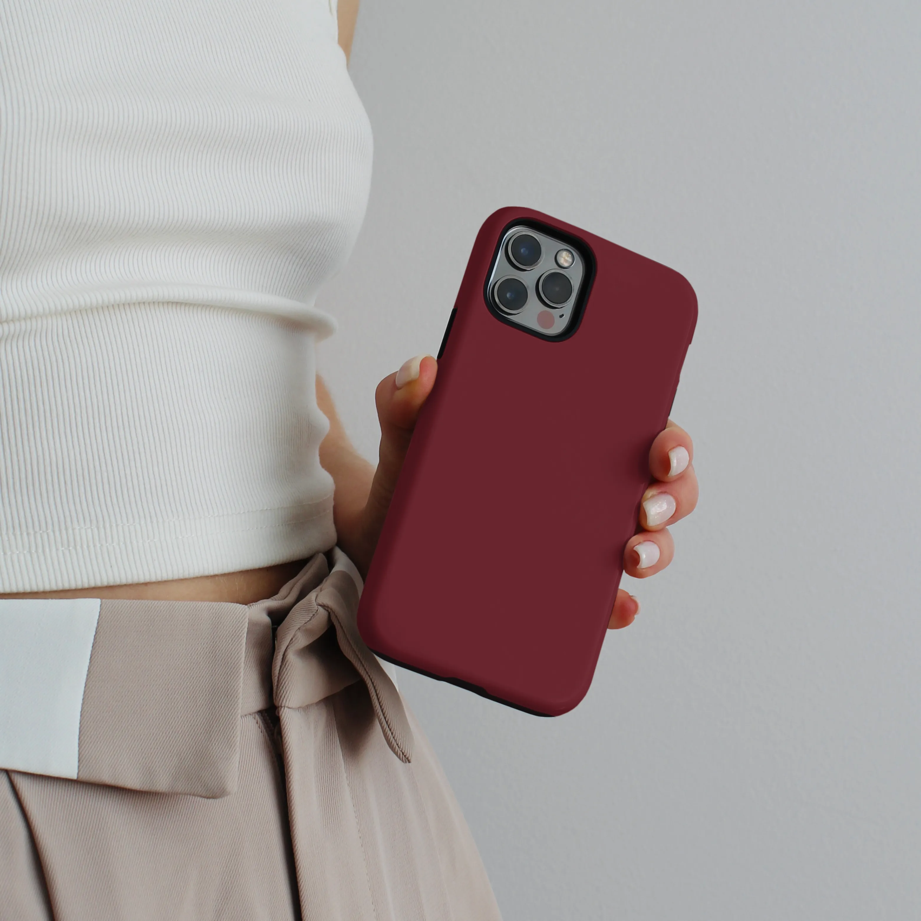 Tough Phone Case - NAKD Burgundy Daily Essential