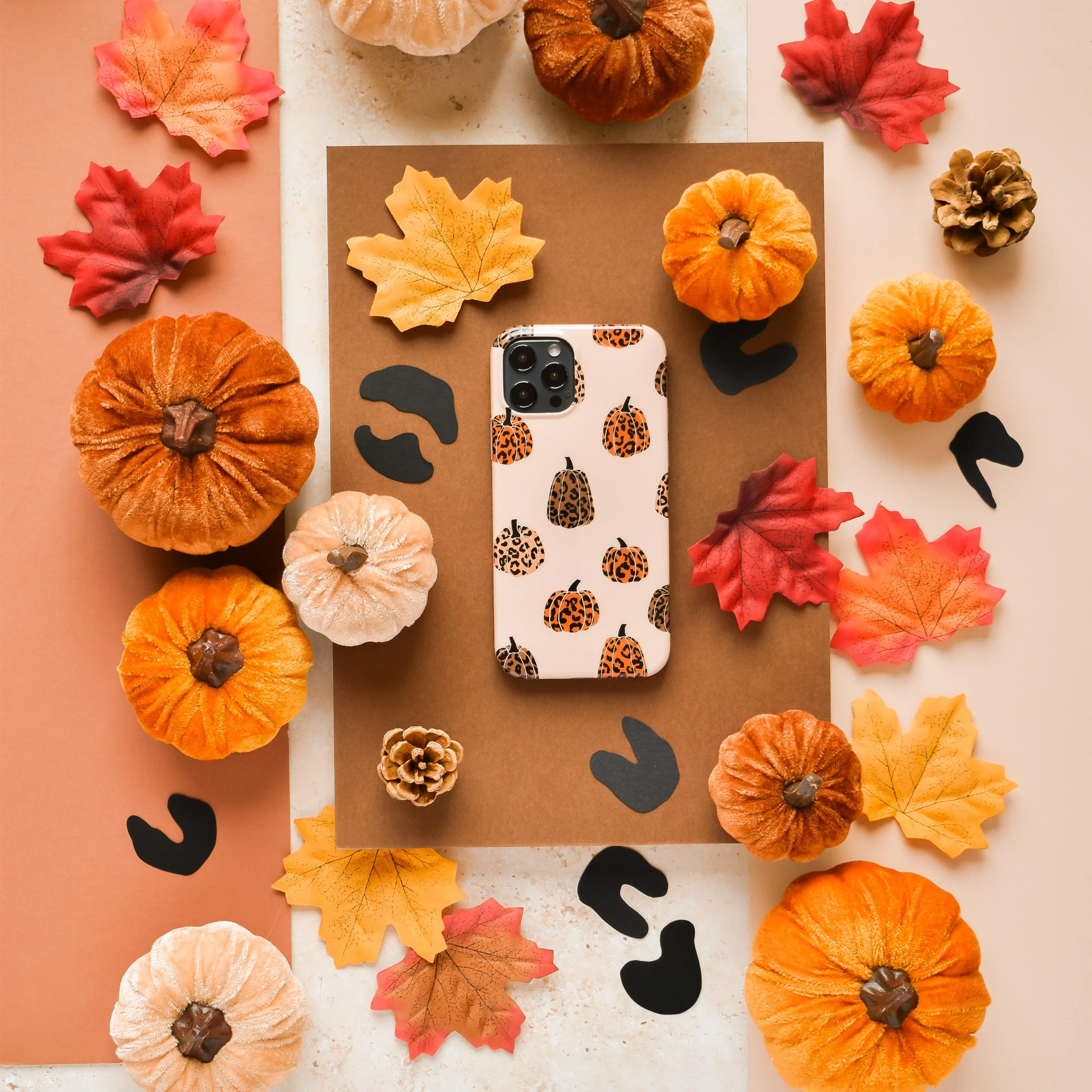 Grip Safe Leopard Pumpkins Phone Case