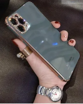 Sparkling Glitter Plated Phone Cases For iPhone Strong Frame Vivid Surface