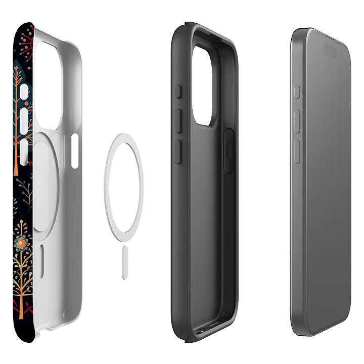 Durable Finish Personal Style iPhone MagSafe Tough Case -  Dark Winter Forest