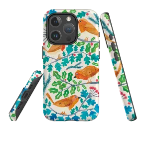 Soft Look Texture Flexible structure iPhone MagSafe Tough Case - Robins By Tracey English