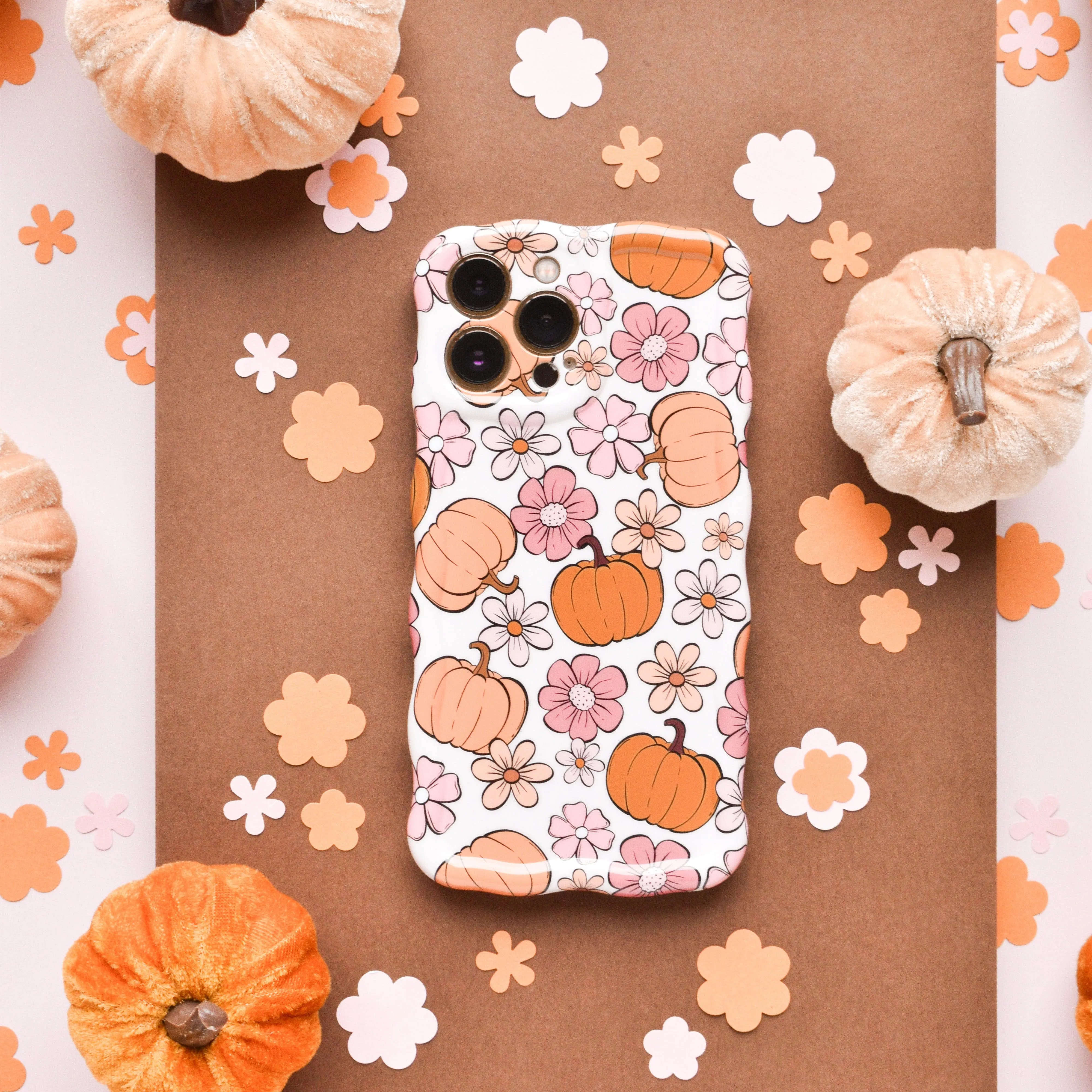 Wavy Phone Case - Pumpkin Meadow Slim Protection Fashion Edge