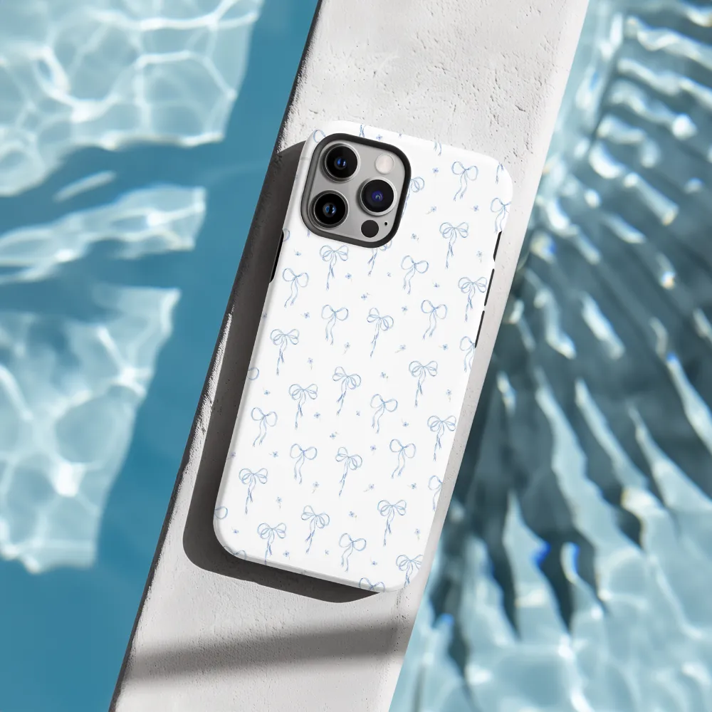 Tough Phone Case - Bluebell Bows Colorful Design Tough Grip