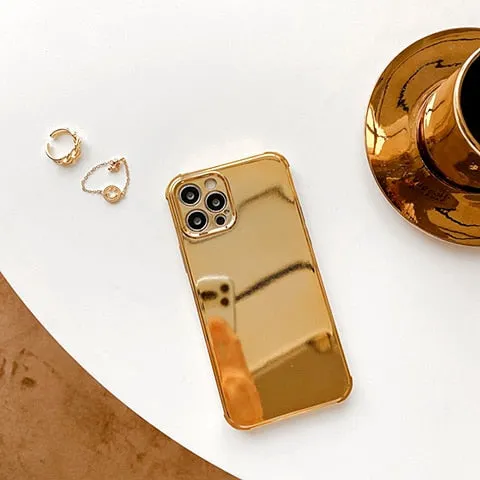 Luxury Shiny Plated Phone Case For iPhone Sleek Form Refined Protection
