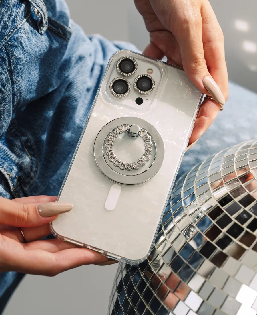 White Mother of Pearl MagSafe Phone Case Ultra light