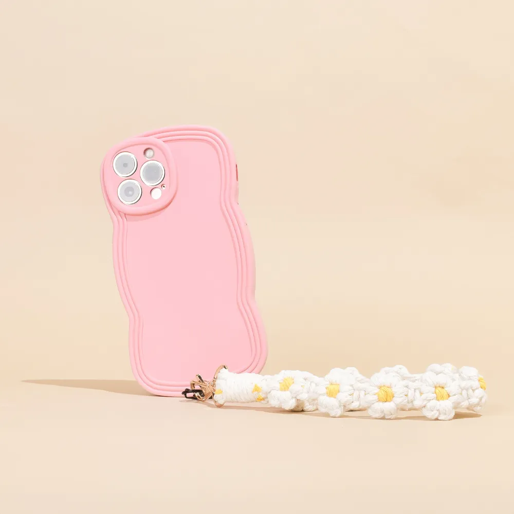 Comfort Strap Gym Crochet Flower Phone Strap Bundle - White Daisy