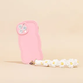 Comfort Strap Gym Crochet Flower Phone Strap Bundle - White Daisy