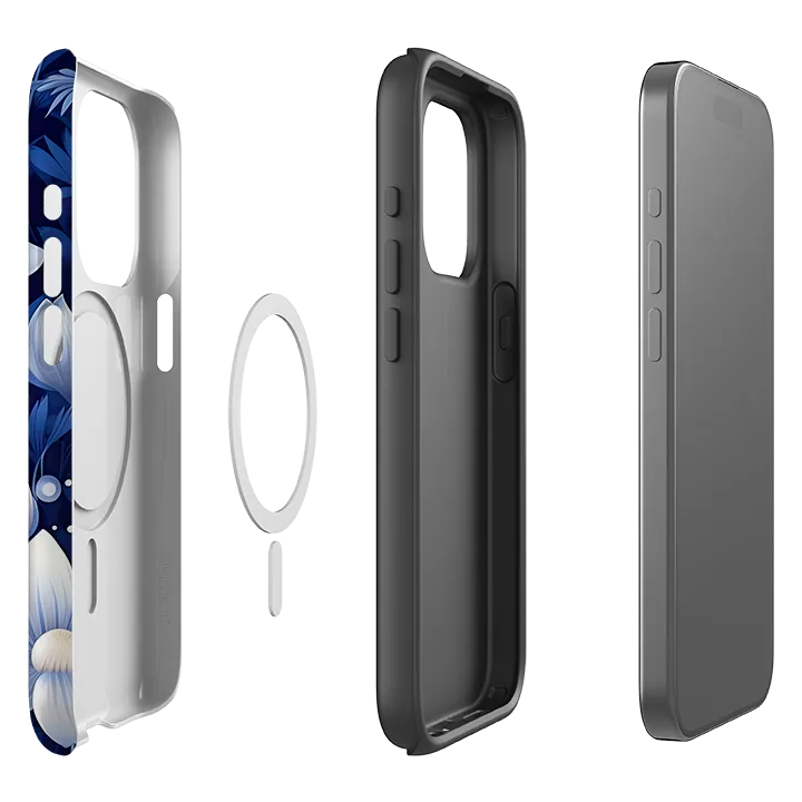 Outdoor Use Flexible Grip Form iPhone MagSafe Tough Case -  Blue Nutberry IV