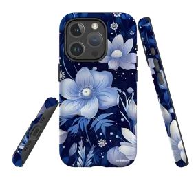 Soft Interior Premium Texture Layer iPhone MagSafe Tough Case -  Blue Nutberry IV