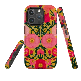 iPhone MagSafe Tough Case -  Yellow Flora By Nina Pace Flexible Shell