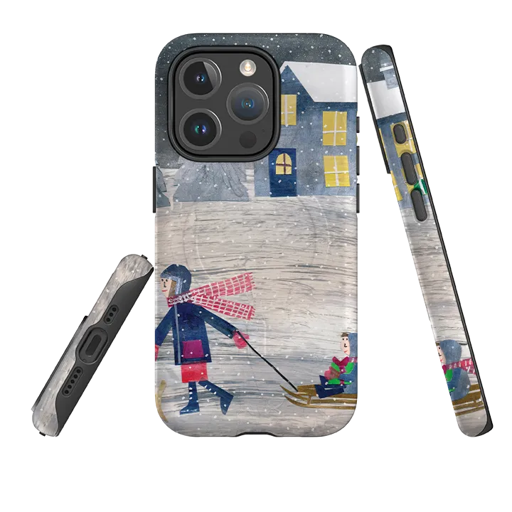iPhone MagSafe Tough Case - Sledging By Tracey English Premium Build