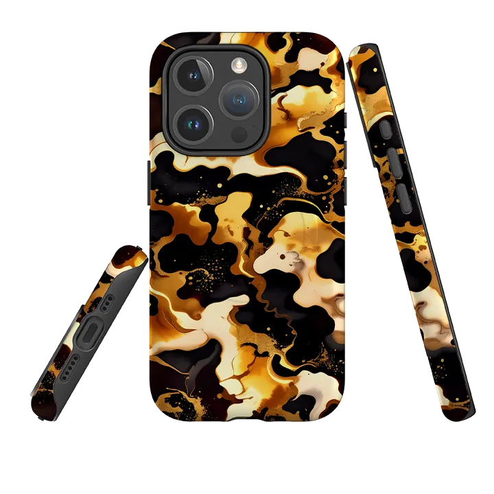 Heat dissipation Minimal Aesthetic iPhone MagSafe Tough Case - Fire Marble